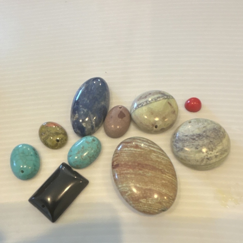 Mixed Stone Beads Oval Round Rectangle Multicolor Glossy‎ Loose 5-29mm